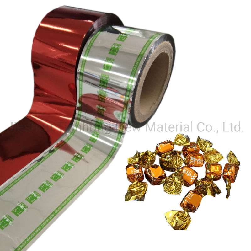 Plastic Packaging Film Roll Laminating Film Metalized Pet Twist Wrapper for Candy/Chocolate/Lollipop Plastic Flexible Packaging Film