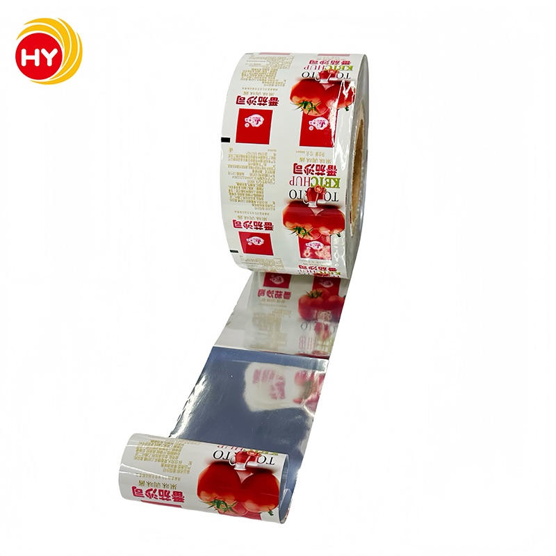 Custom Pet Printing High Barrier Tomato Paste Stretch Food Packaging Roll Film