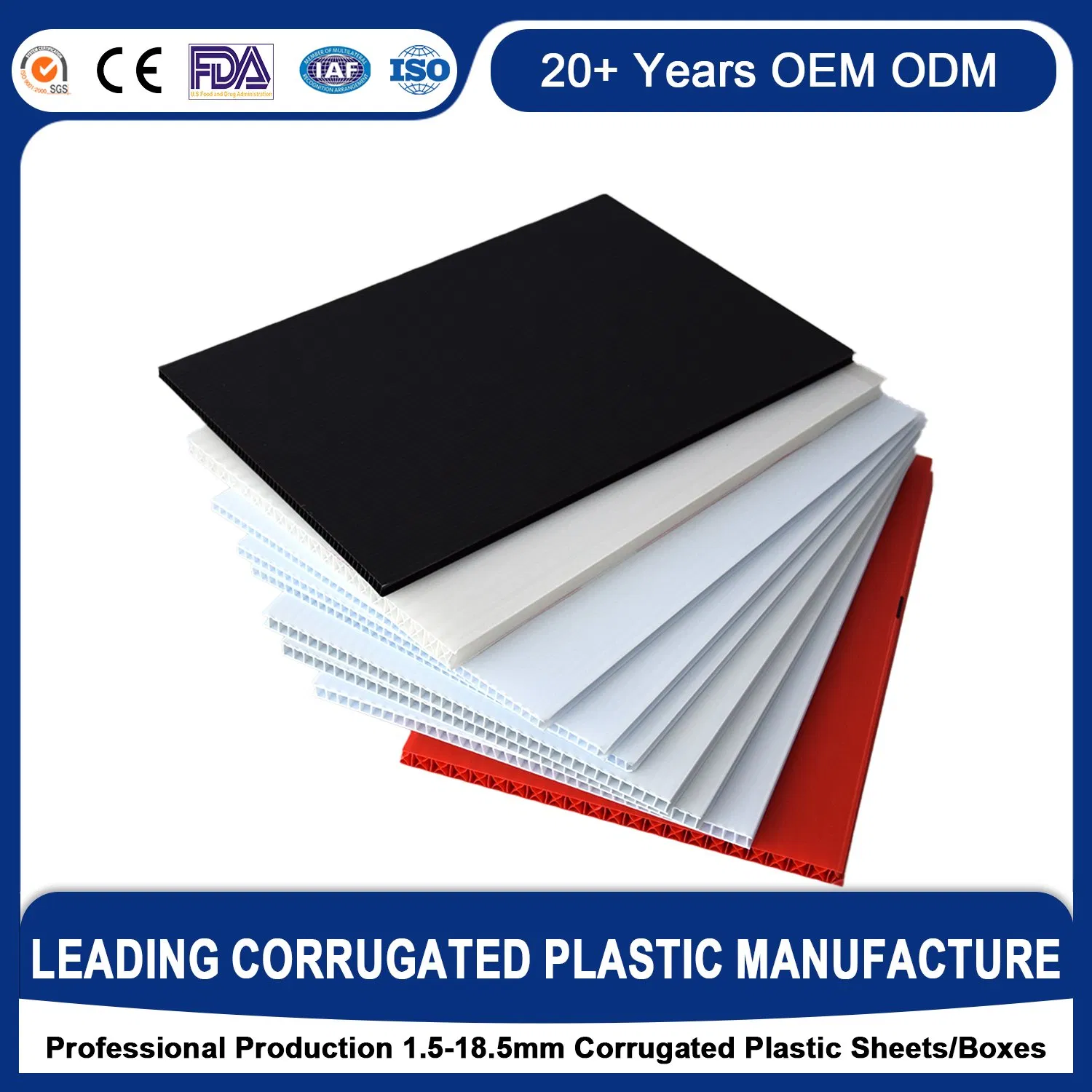 Rich-Colors Black/White/Red Easy Finishing Rot Resistant Shock-Proof 2-20mm Semi-Transparent Pet Anti-Static Cardboard Sheets for Layer Pads Partition