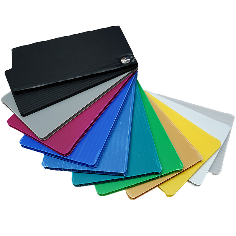 Large Waterproof Corrugated Polypropylene Plastic PP Coroplast Sheet with Hollow Fluted Sheeting for Printing Panels Board Baords