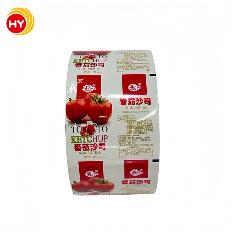 Custom Pet Printing High Barrier Tomato Paste Stretch Food Packaging Roll Film