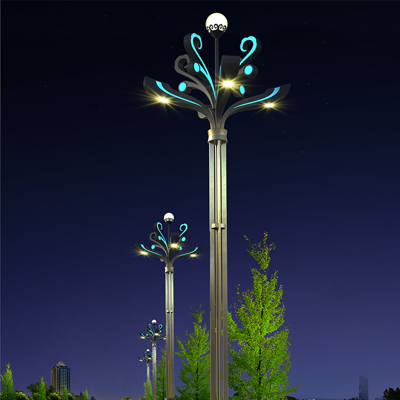 Wireless Connected Decorative Smart Light Poles Featuring Interactive Digital Advertising Displays &amp; Real-Time Data Collection Diwali Light Street Lighting LED