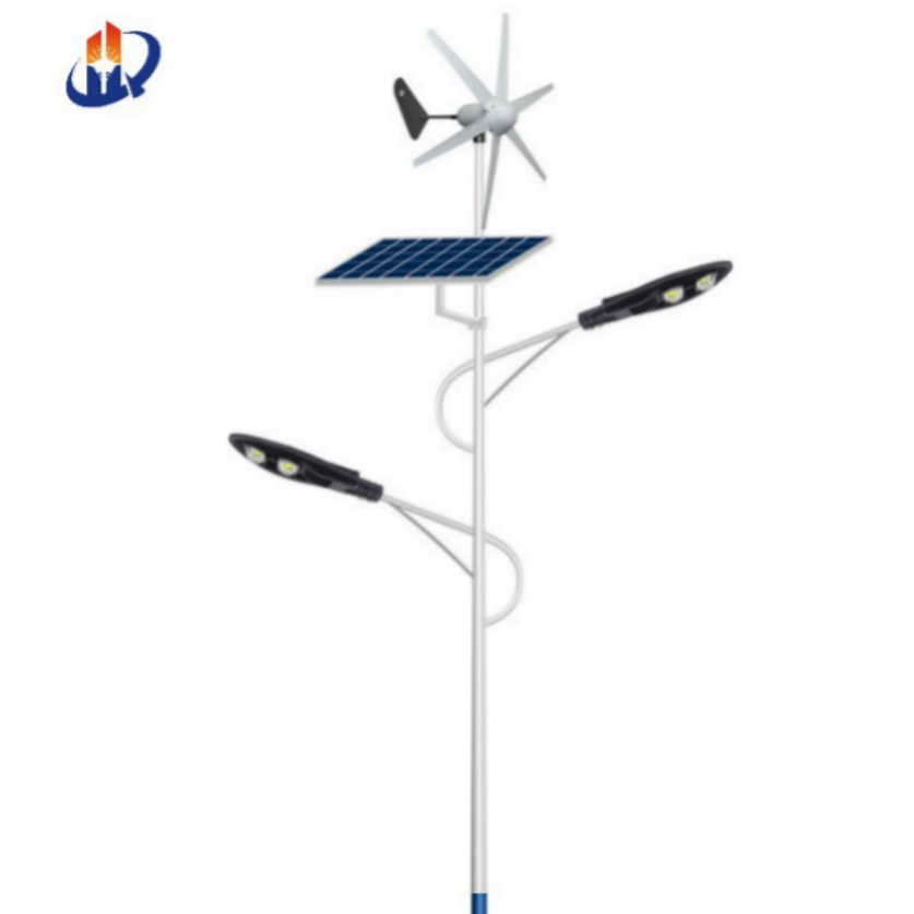 Outdoor Highway 40W Wind Hybrid Panel Integrated LED Solar Street Light