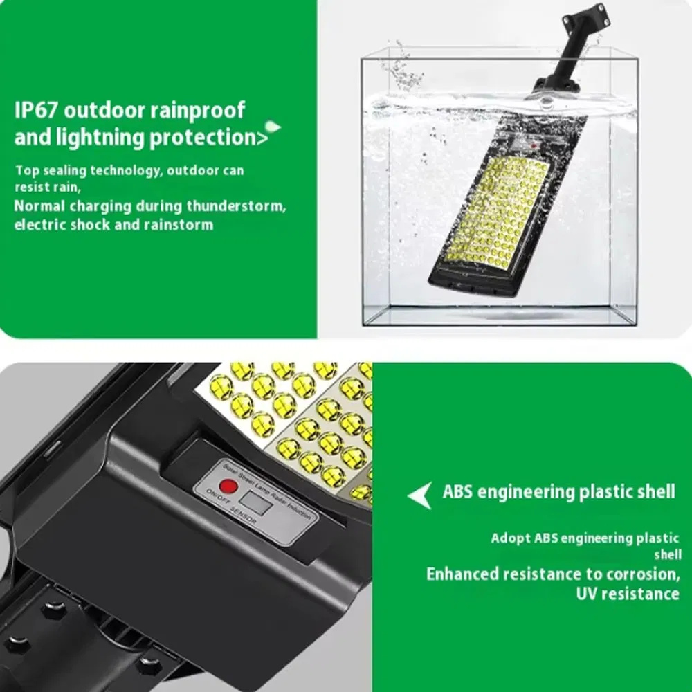 Opulent High LED Solar Street Light Automatic Control Sensor Waterproof Remote Garden LED Module IP65 Energy Saving Lamp