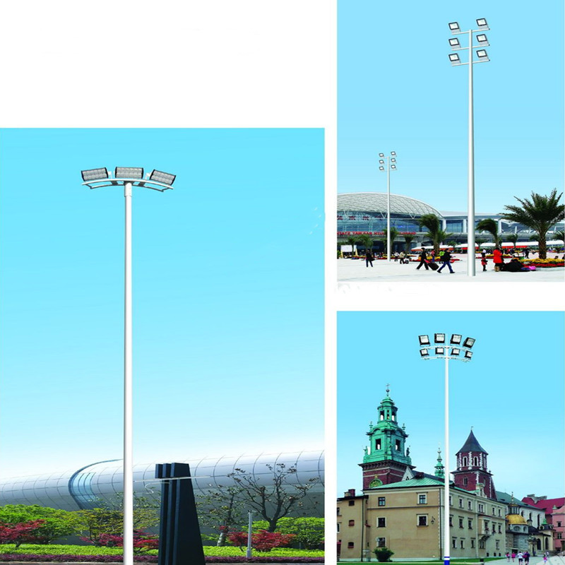 Customized Height High Mast Lighting Poles Galvanized High Pole Street Light