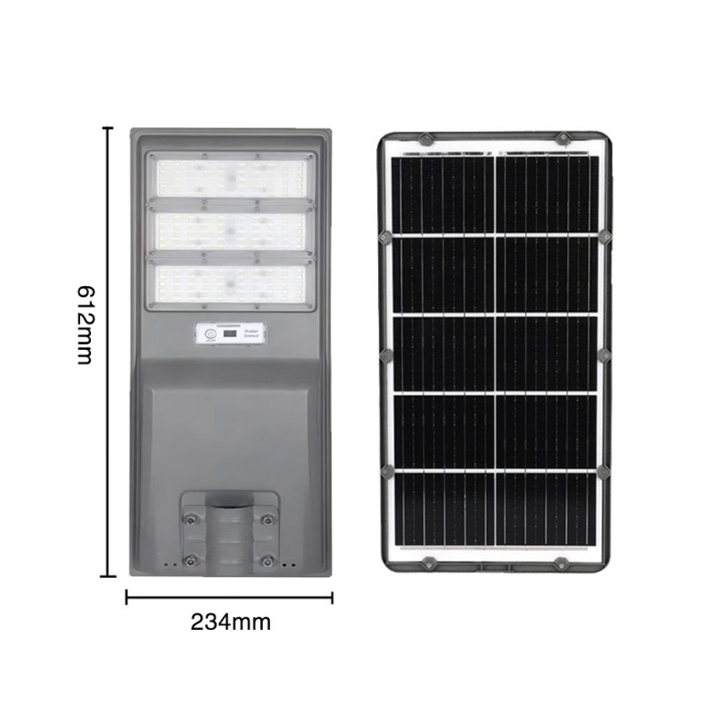 Solar Street Lamps Equipped with Remote Controls and Radar Sensors, Energy-Saving Street Lamps with Solar Panels and Solar Battery Solar Street Light