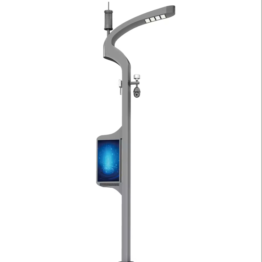 Low Price Windproof Smart Street Light Outdoor Single Double Arm Intelligent Lamp