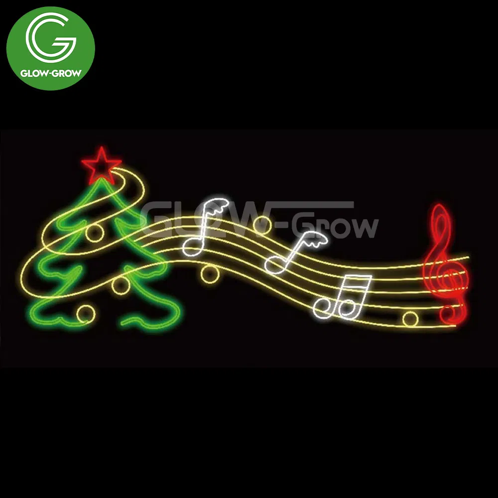 120V/230V Red &amp; Green Merry Christmas Letter Across Street LED Motif Light for Xmas Holiday Park Project Decoration