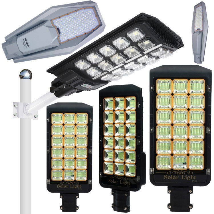 China Solar Manufacturer 2000/1000/800/600/500W/400/300/200/100W LED Sensor IP66 Street Outdoor All in One Camera ABS COB Wall Flood Garden Road Battery Light