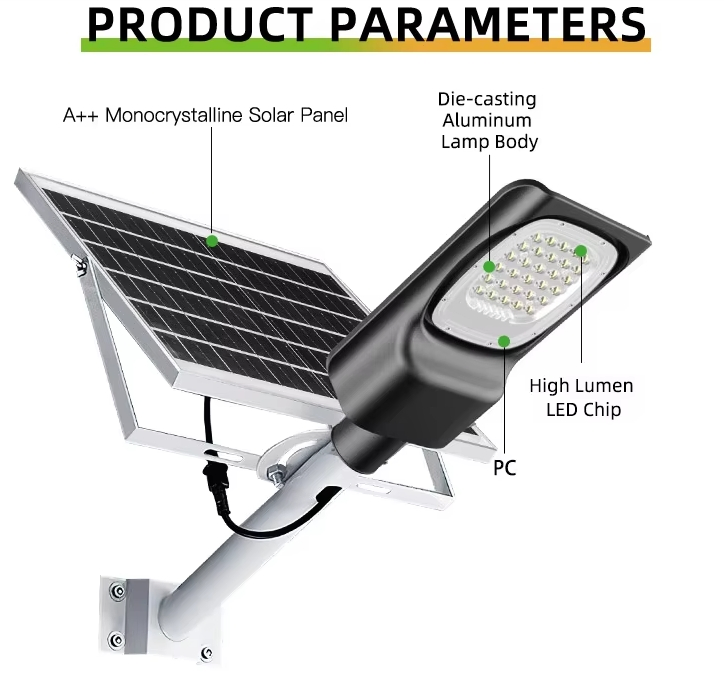 Split IP65 Solar Street Light with Remote Timing &amp; Intelligent Control