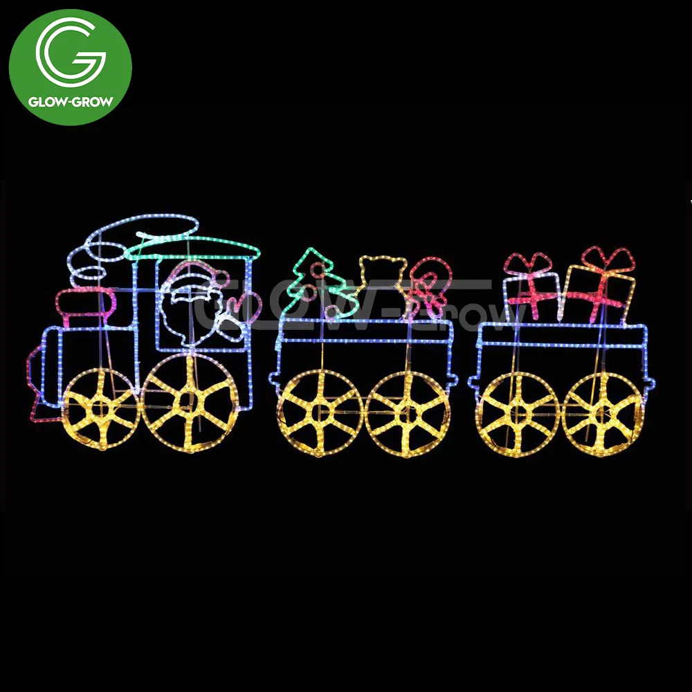 120V/230V Red &amp; Green Merry Christmas Letter Across Street LED Motif Light for Xmas Holiday Park Project Decoration