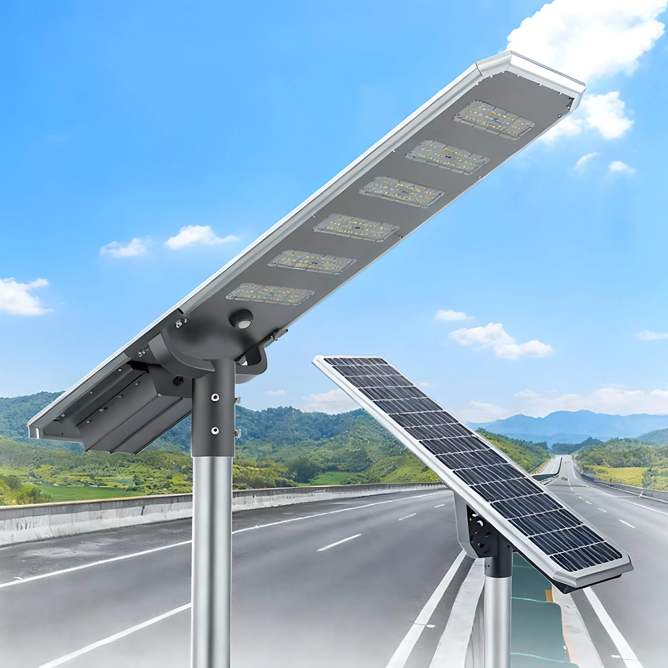 LED Street Light 3m-12m Solar Light Sustainable Lighting Fore Highway Bright Outdoor Waterproof IP65 Street Lamp