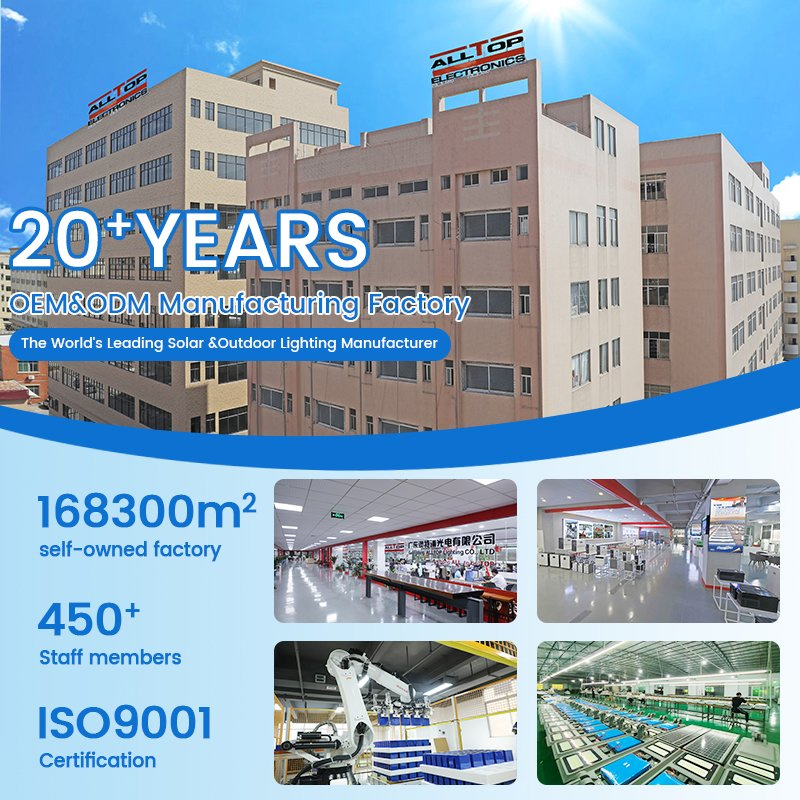 Alltop Aluminum Housing IP65 Waterproof 50W 100W 150W 200W 250W 300W Integrated All in One Solar LED Street Lights