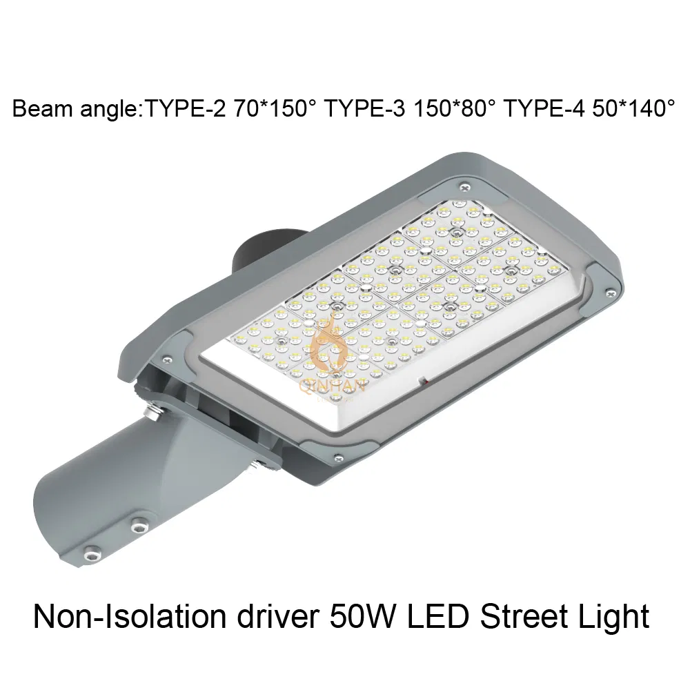 Non-Isolation Smart Driver 50W LED Street Public Area Street Light for Outdoor Garden Urban Roadway Lighting