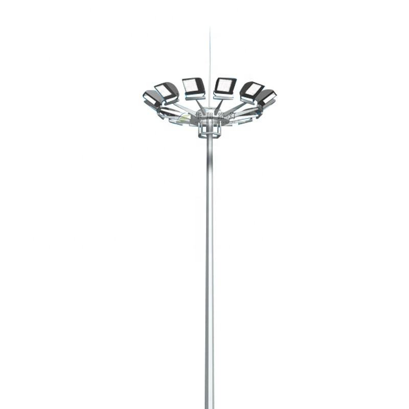Octagonal Street Light Pole High Quality Tapered Steel Column 15m 18m 20m Lamp Poles Galvanized High Mast Light