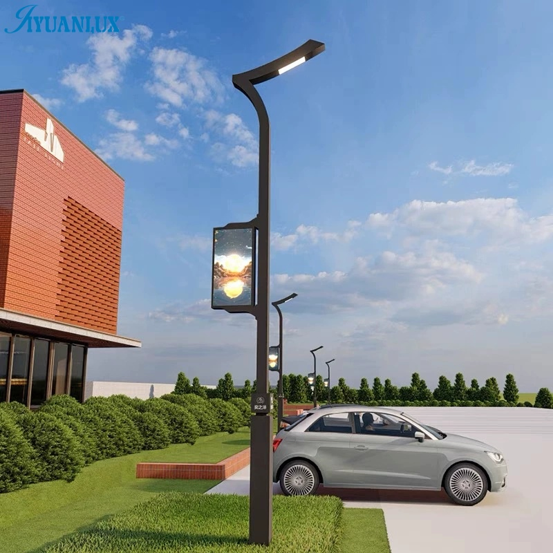 Low Price Windproof Smart Street Light Outdoor Single Double Arm Intelligent Lamp