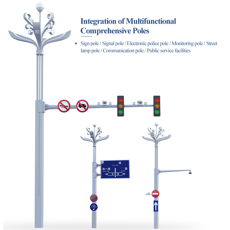 Wireless Connected Decorative Smart Light Poles Featuring Interactive Digital Advertising Displays &amp; Real-Time Data Collection Diwali Light Street Lighting LED