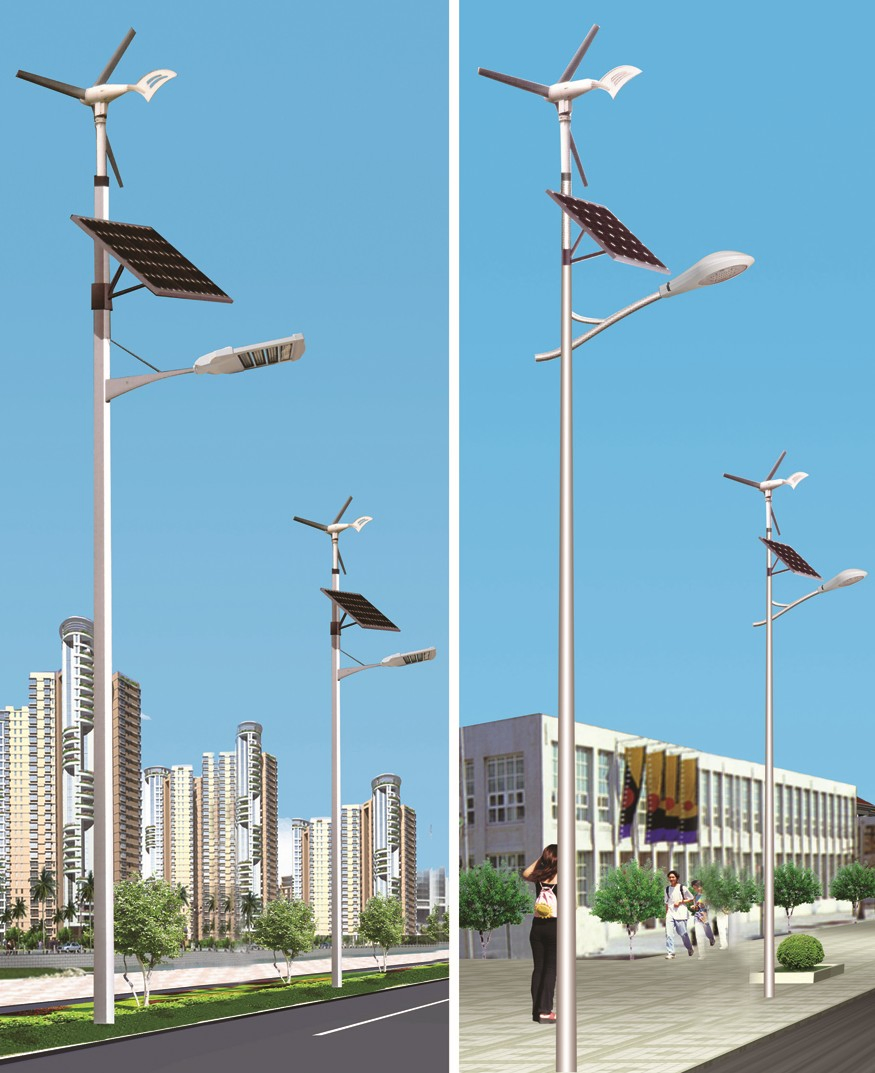 30W 40W Batteries Solar System Remote Garden Control Outdoor Hybrid Wind Solar Street Light Nichia Solar and Wind Street Light