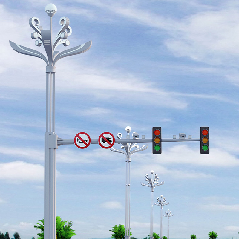 Wireless Connected Decorative Smart Light Poles Featuring Interactive Digital Advertising Displays &amp; Real-Time Data Collection Diwali Light Street Lighting LED