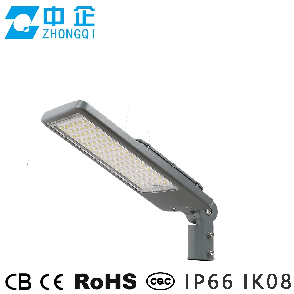 LED Street Light IP66 170lm/W 4000K Ik08 Zhaga High Lumen Anti-Glare Quality Waterproof Dali Dimmable Sensor 5 Years Warranty OEM ODM 120W 150W CE