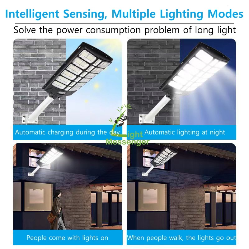 Light Messenger Power Solar Panels LED Factory Direct Outdoor Road ABS Shell Stadiums Residential Warranty Waterproof All in One Solar Street Lights