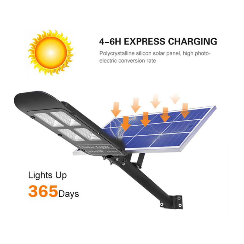 150W Hot Selling Outdoor Separated LED Solar Split Street Light for Garden and Theme Park with Full Die Cast Aluminum LED Lamp Head