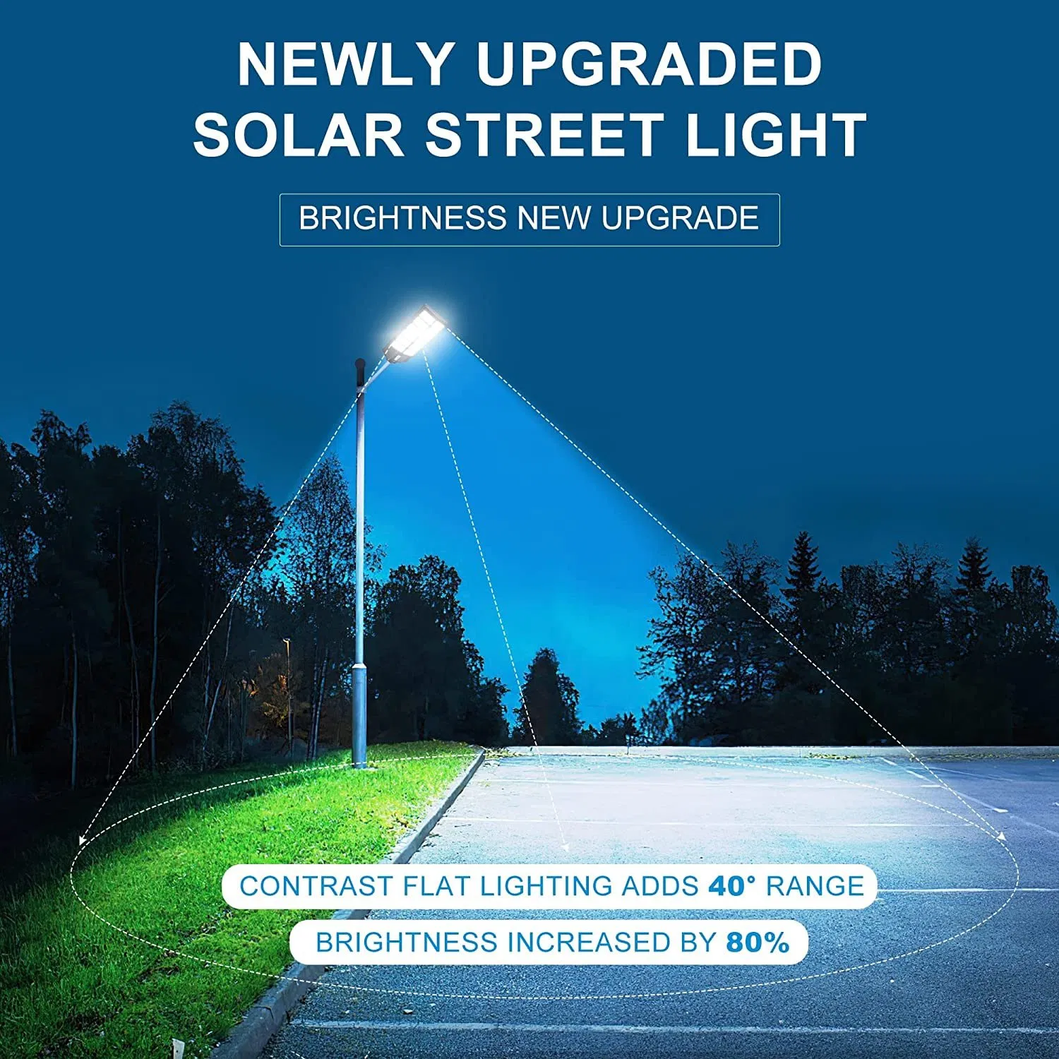High-Efficiency 60W Solar Street Light with Motion Sensor for Residential Roads