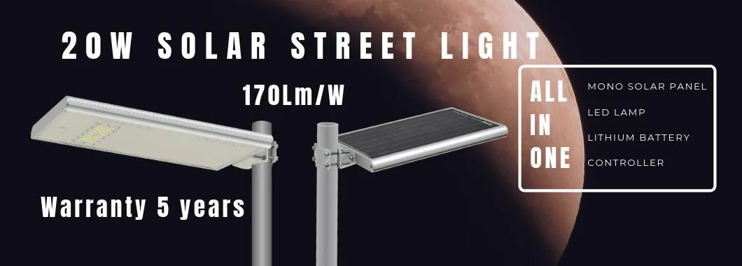 Integrated Solar LED Street Light 20W