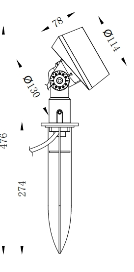 Outdoor IP66 Garden Woods Landscape Spot Light Waterproof Park Street Light Spike