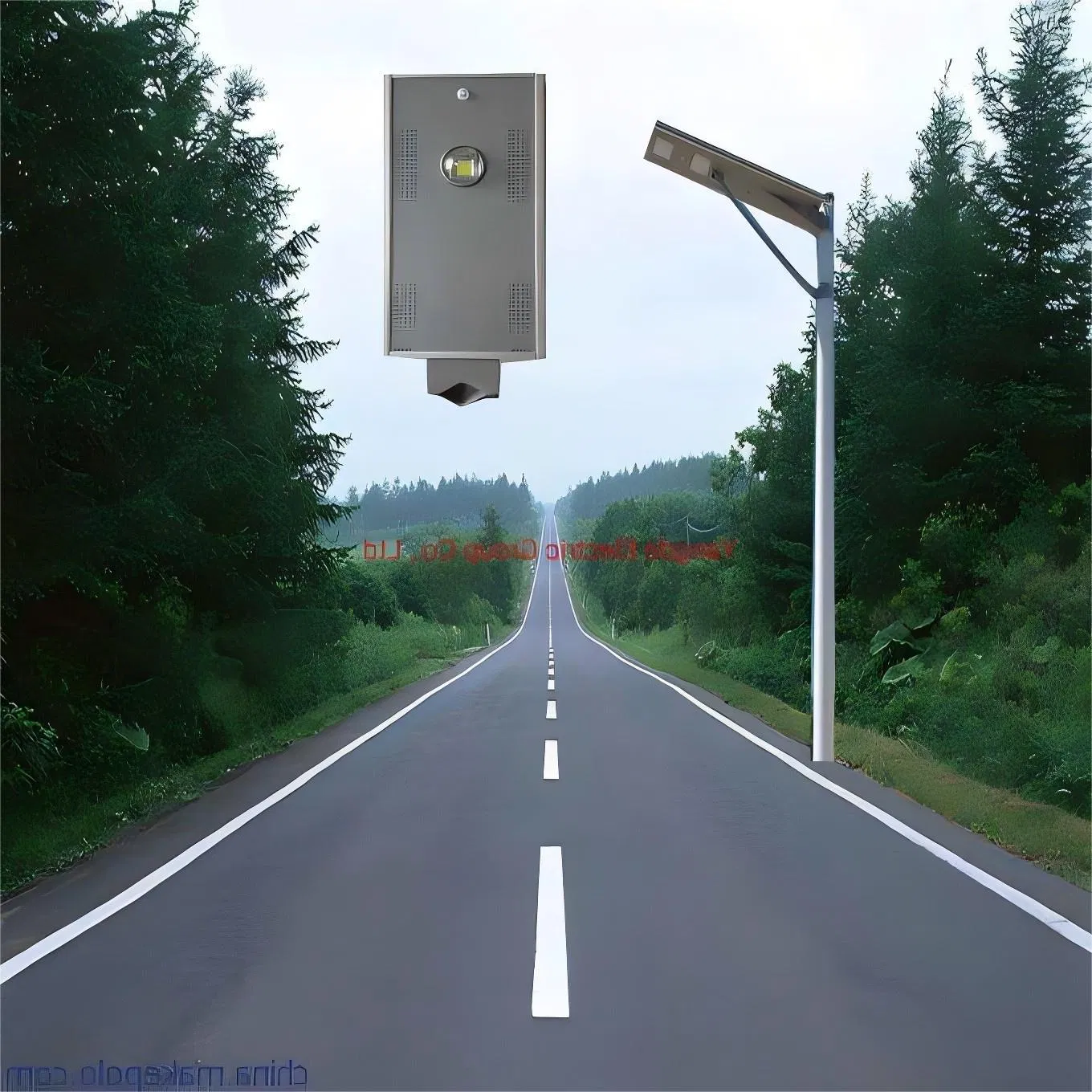 80W IP66 Intergrated All in One Lamp Pole Solar LED Street Light