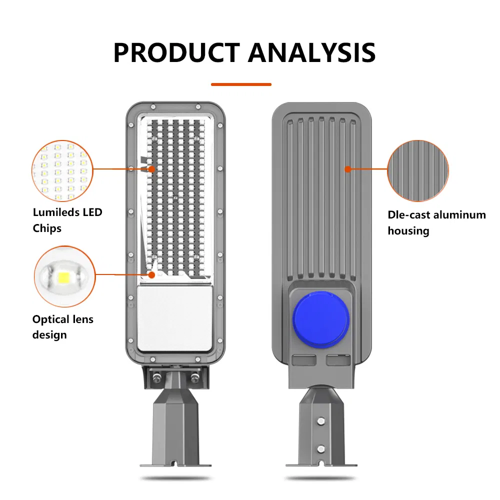 High-Performance 8 Meter Dimmable 200W COB LED Street Light