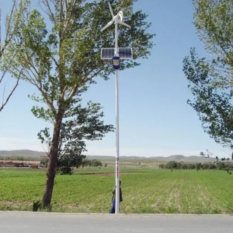 Outdoor Highway 40W Wind Hybrid Panel Integrated LED Solar Street Light