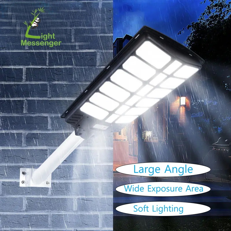 Light Messenger Outdoor Garden Waterproof IP65 Light Control Radar Induction Solar Street Lights LED Lamp with Remote