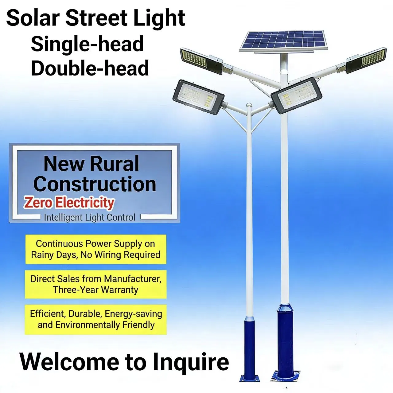 LED Double-Headed Street Light, High-Mast Outdoor Waterproof Light