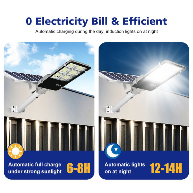 High-Efficiency Solar Street Light with Motion Sensor 300W 400W 500W