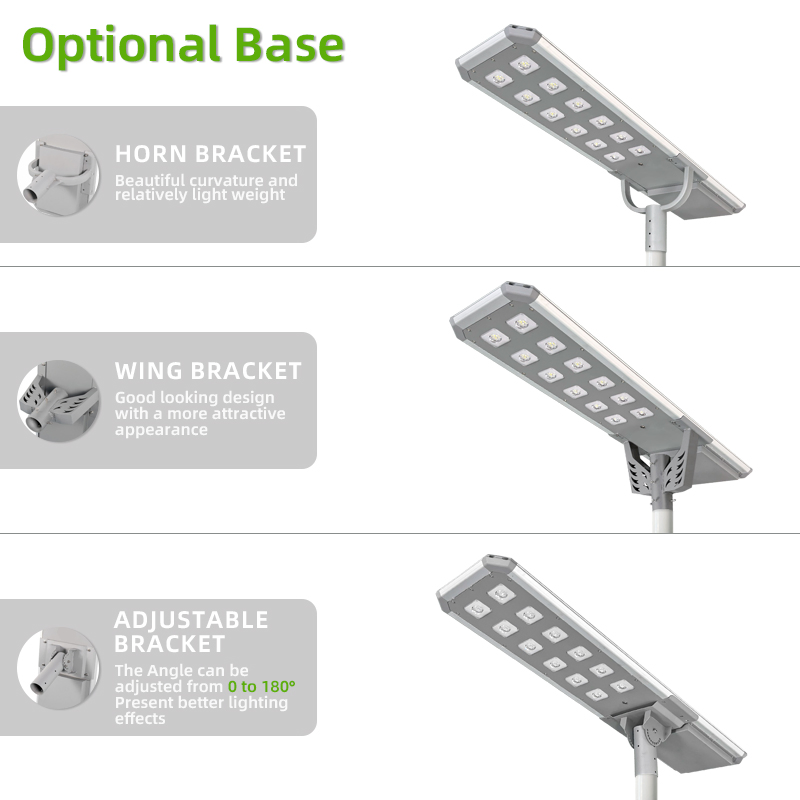 Yihe Hot Sale Die Casting Aluminum Shell Outdoor Good Brightness Solar Street Light with Long Time Lighting