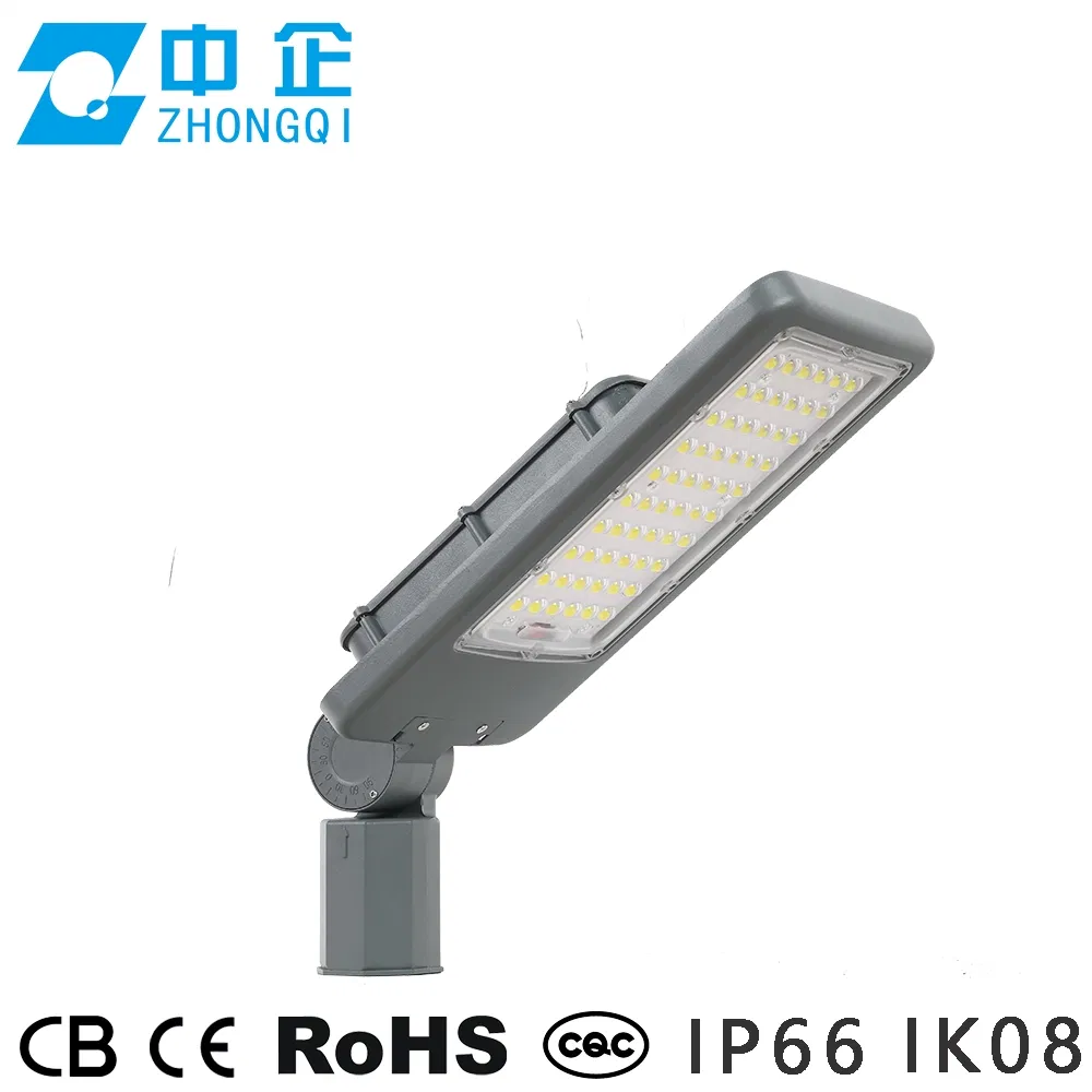LED Street Light IP66 170lm/W 4000K Ik08 Zhaga High Lumen Anti-Glare Quality Waterproof Dali Dimmable Sensor 5 Years Warranty OEM ODM 120W 150W CE
