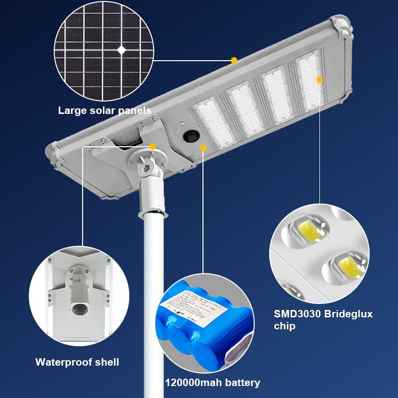 LED Street Light 3m-12m Solar Light Sustainable Lighting Fore Highway Bright Outdoor Waterproof IP65 Street Lamp