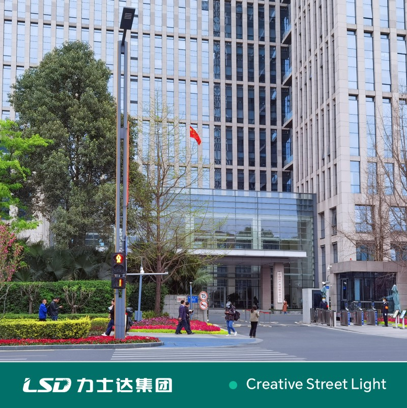 Direct Sale Two Arm Waterproof IP68 Die-Casting Aluminum Housing 250W LED Street Light Road Lamp Pole Customization