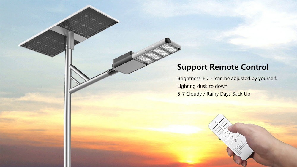 Adjustable LED Angle Solar Powered IP66 Solar Lights Outdoor Street Split Solar Street Lights for Project