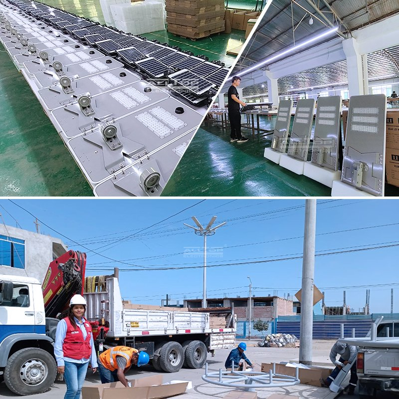 Alltop Aluminum Housing IP65 Waterproof 50W 100W 150W 200W 250W 300W Integrated All in One Solar LED Street Lights