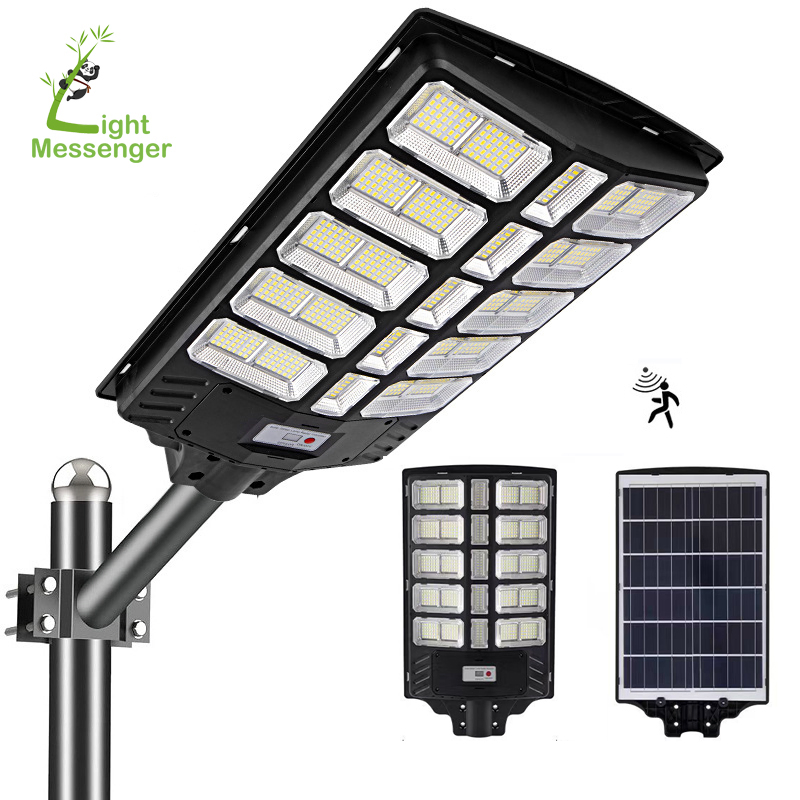 Light Messenger Power Solar Panels LED Factory Direct Outdoor Road ABS Shell Stadiums Residential Warranty Waterproof All in One Solar Street Lights
