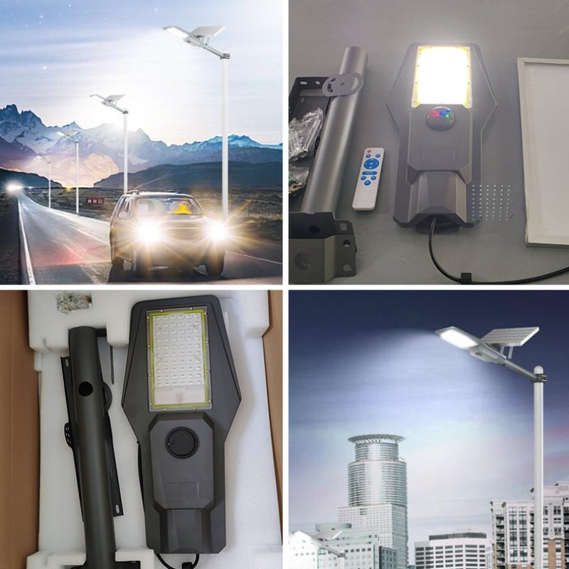 200W 300W 400W Aluminum High Lumen Outdoor Split Solar Powered Street Light Lamp Waterproof Remote Control