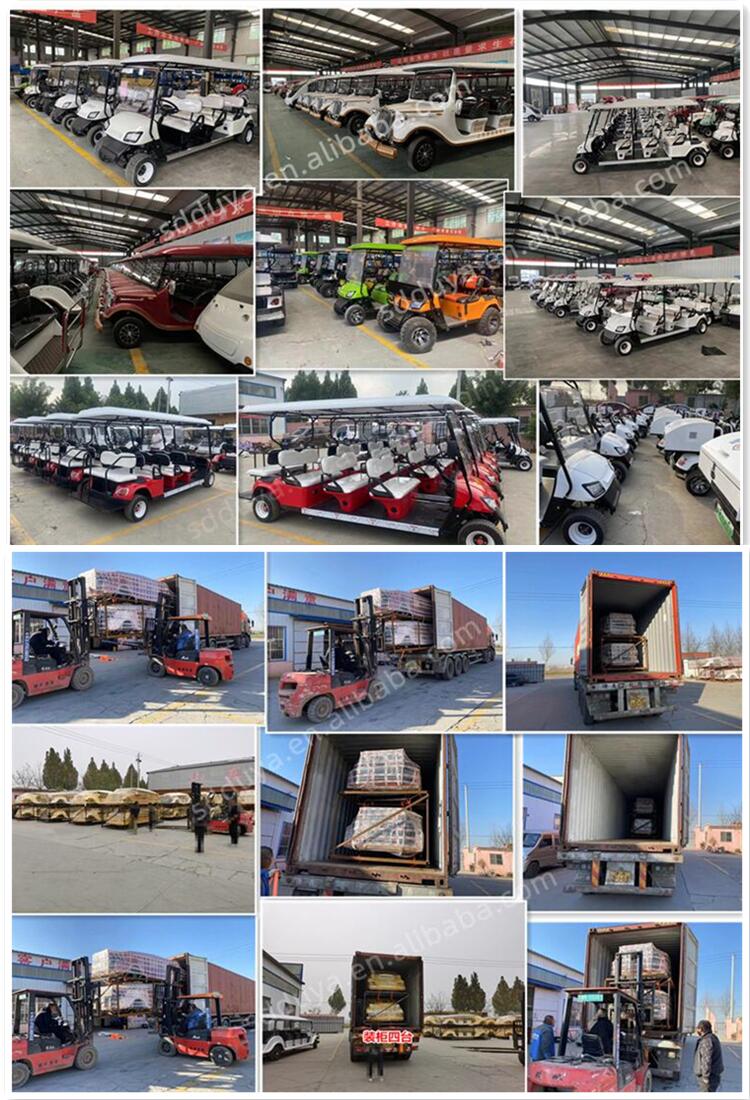 2026 6 Passenger Approved Golf Cart Cargo Low Prices 4+2 Seater Club Car Golf Cart Airport Electric Car