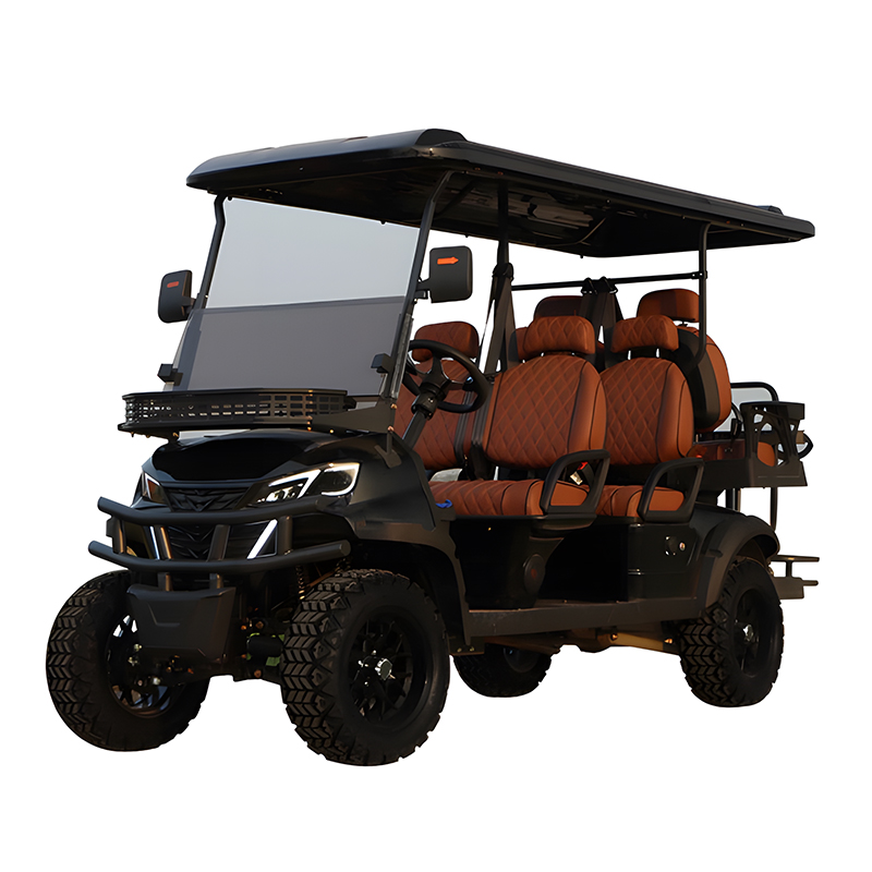 2026 New 4+2 6 Seater Solar Golf Buggy 48v 72v Deep Customization Autonomous Driving Golf Cart for Reception