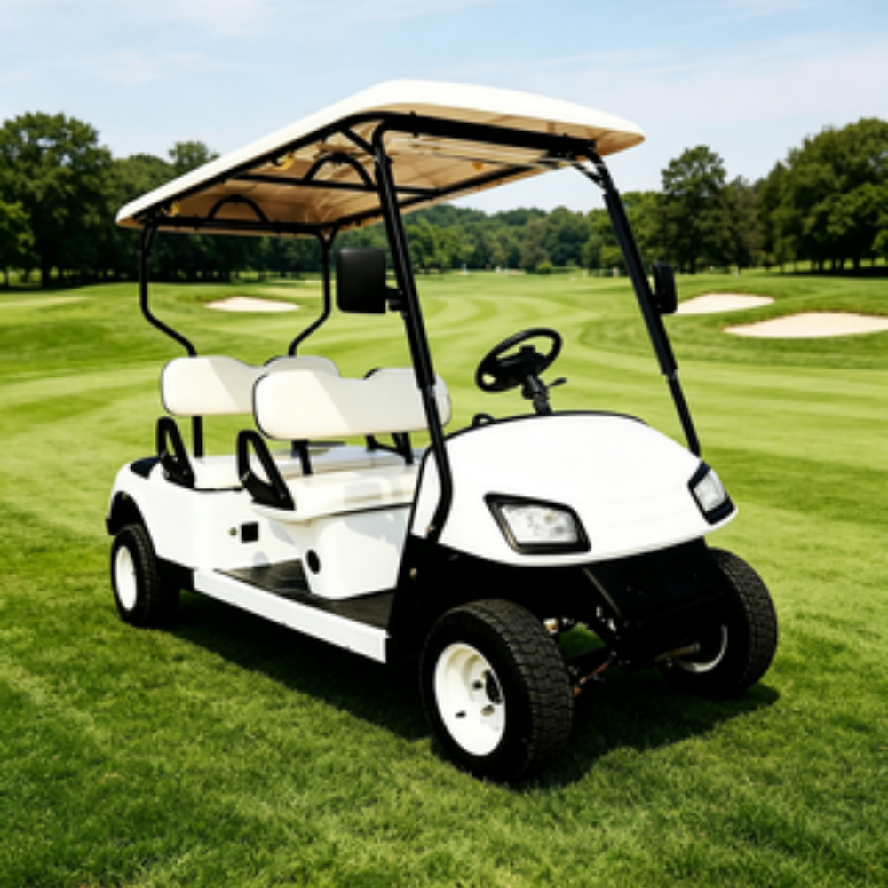 Classic Golf Cart Reinforced Body for Industrial Park Campus Daily Goods Delivery Staff Shuttle and Multifunctional Use