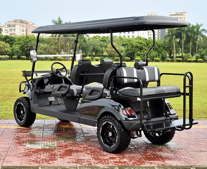 6 Passenger Powerful Airport Electric Golf Cart Shuttle Bus with Luggage Carrier Cargo Box