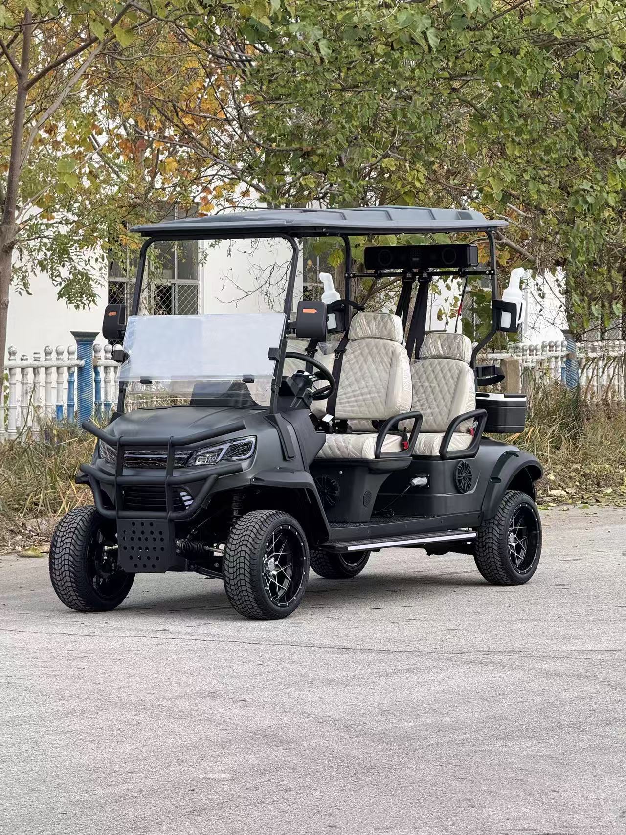 2026 New Style 6 Seater Eec Certified Golf Cart Buggy Electric 220V Acid Battery LED Lights Aluminum Frame Club Use