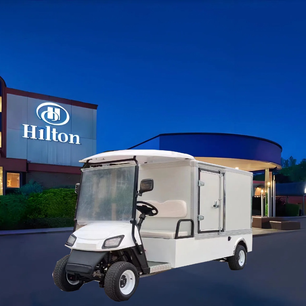 LK Fashionable Electrical Hotel Laundry Cart Electrical Truck 2 Seater Golf Laundry Cart Laundry Service