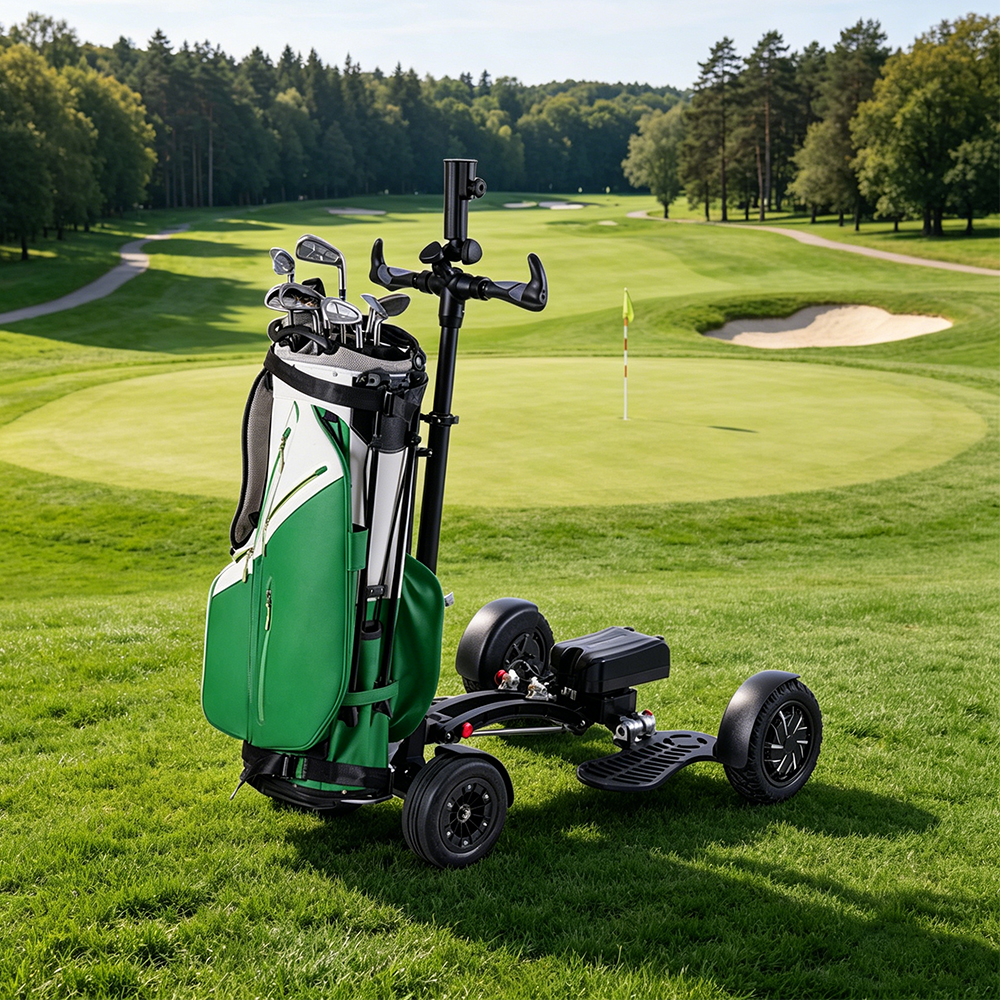 Aluminum Alloy Golf Cart 1600W Motor 18 Hole Range 150 kg Load Capacity Easy Fold Design with Umbrella Holder